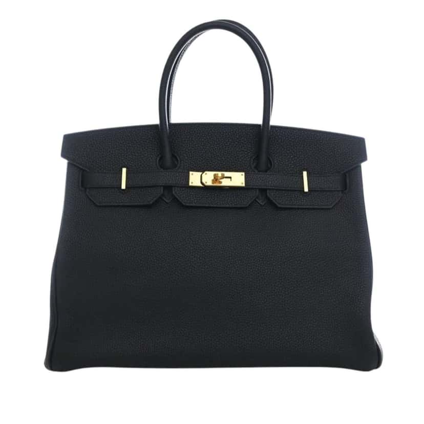 Hermès Togo Birkin Retourne 35 Black Leather Good condition - Front View