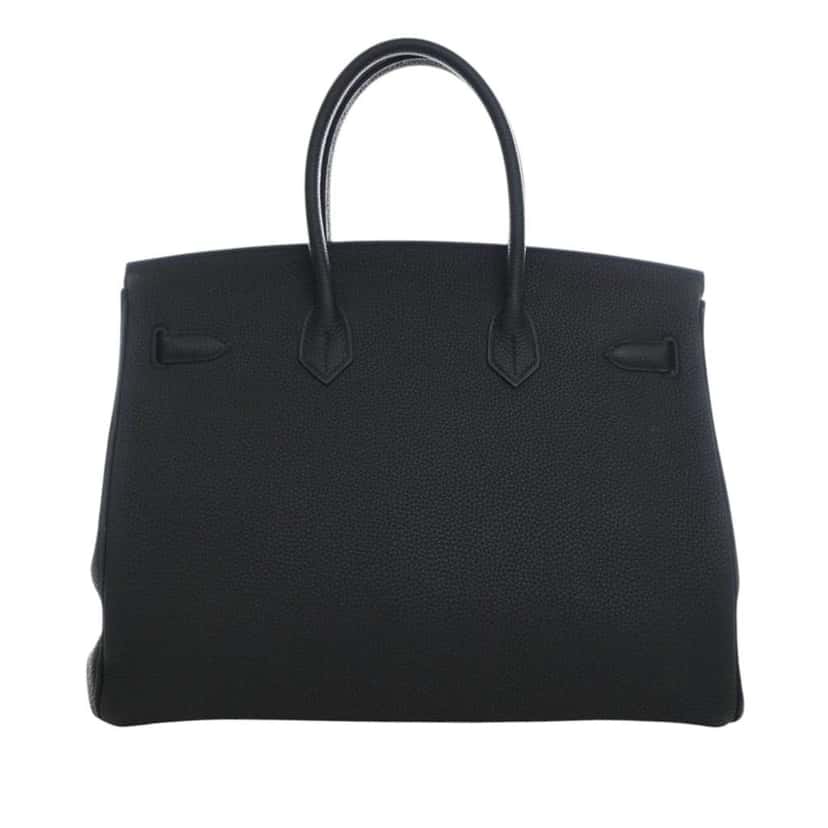 Hermès Togo Birkin Retourne 35 Black Leather Good condition - Back View