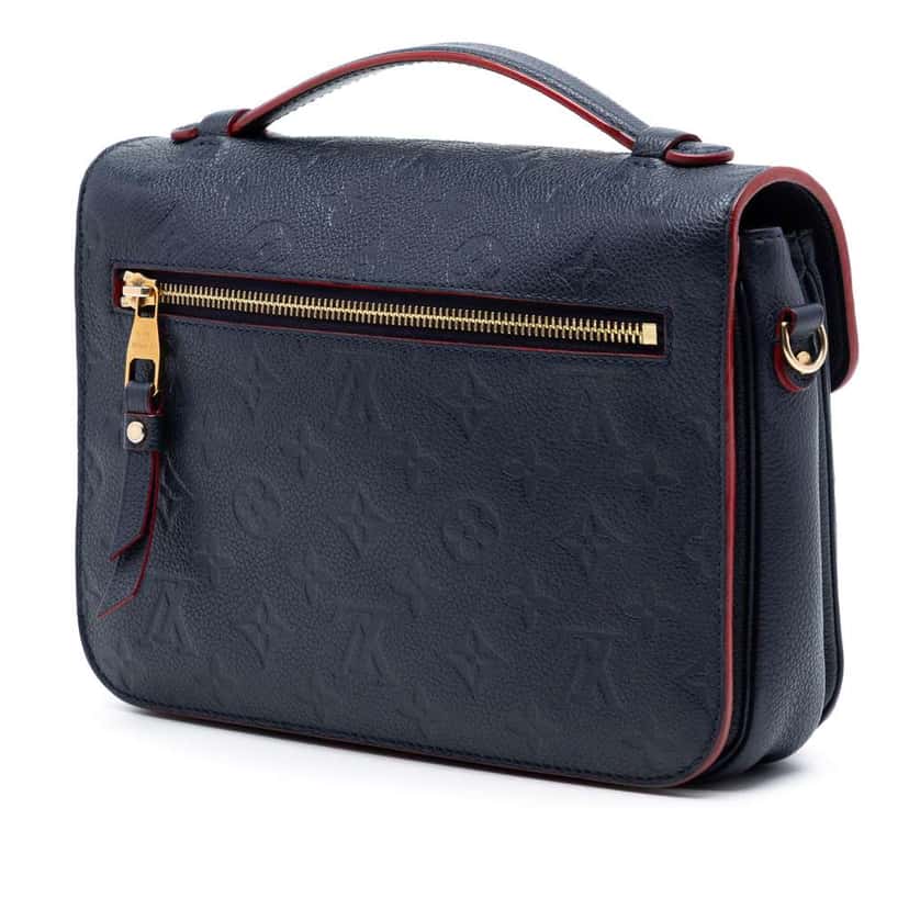 Louis Vuitton Monogram Empreinte Pochette Metis Blue Leather Good condition - Back View