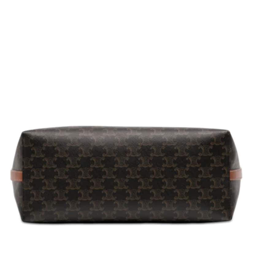Celine Triomphe Coated Canvas and Calfskin Soft Shopper Bag Brown Canvas Good condition - Inside View