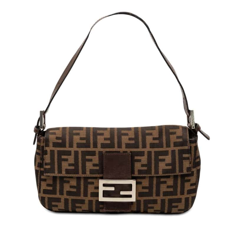 Fendi Zucca Canvas Baguette Brown Canvas Good condition - Front View