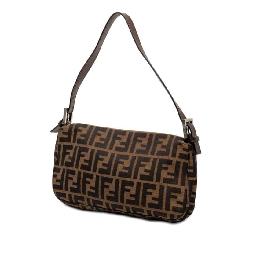 Fendi Zucca Canvas Baguette Brown Canvas Good condition - Back View