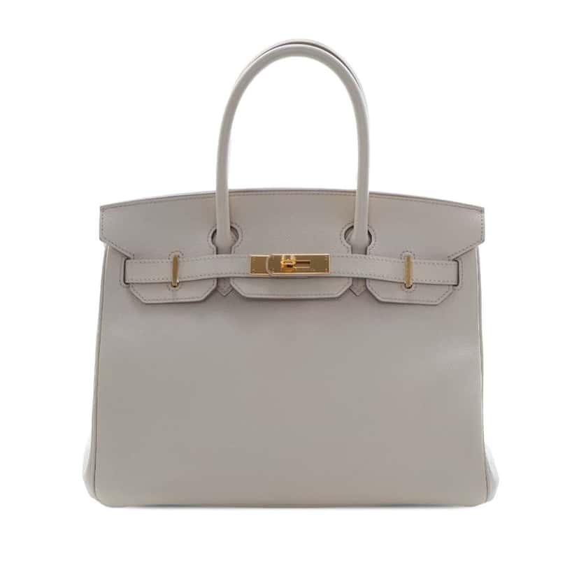 Hermès Epsom Birkin Retourne 30 White Leather Good condition - Front View
