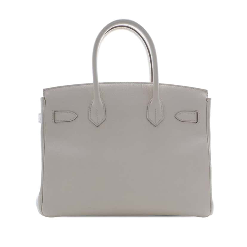 Hermès Epsom Birkin Retourne 30 White Leather Good condition - Back View