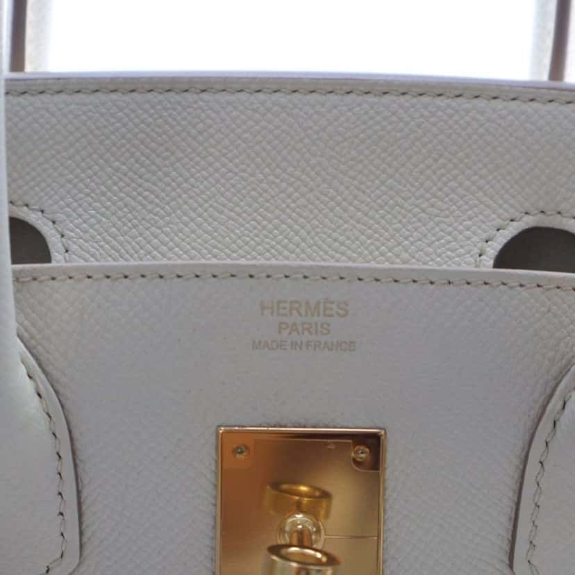 Hermès Epsom Birkin Retourne 30 White Leather Good condition - Model View