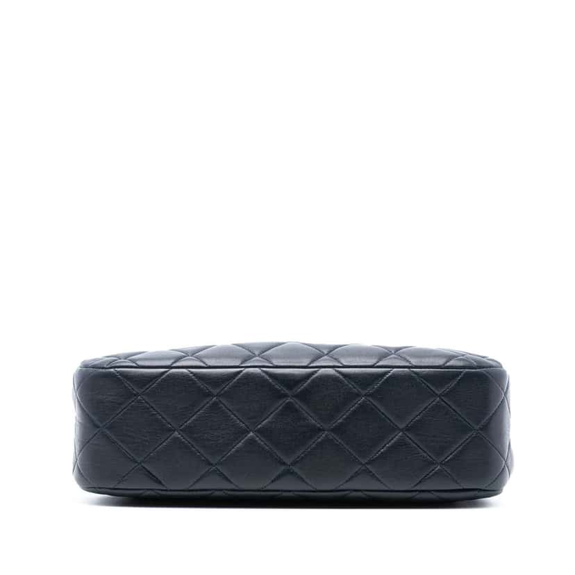 Chanel CC Quilted Lambskin Flap Tote Blue Leather Good condition - Inside View