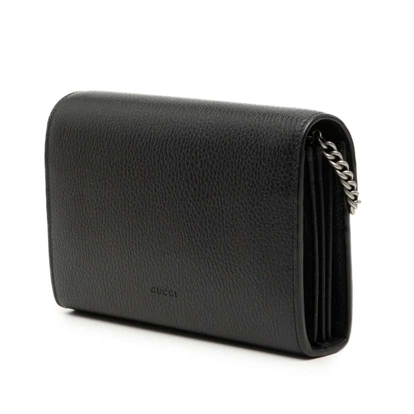 Gucci Leather Dionysus Wallet on Chain Black Leather Good condition - Back View