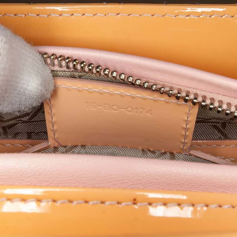 Dior Medium Patent Cannage Lady Dior Brown Leather Good condition - Box View