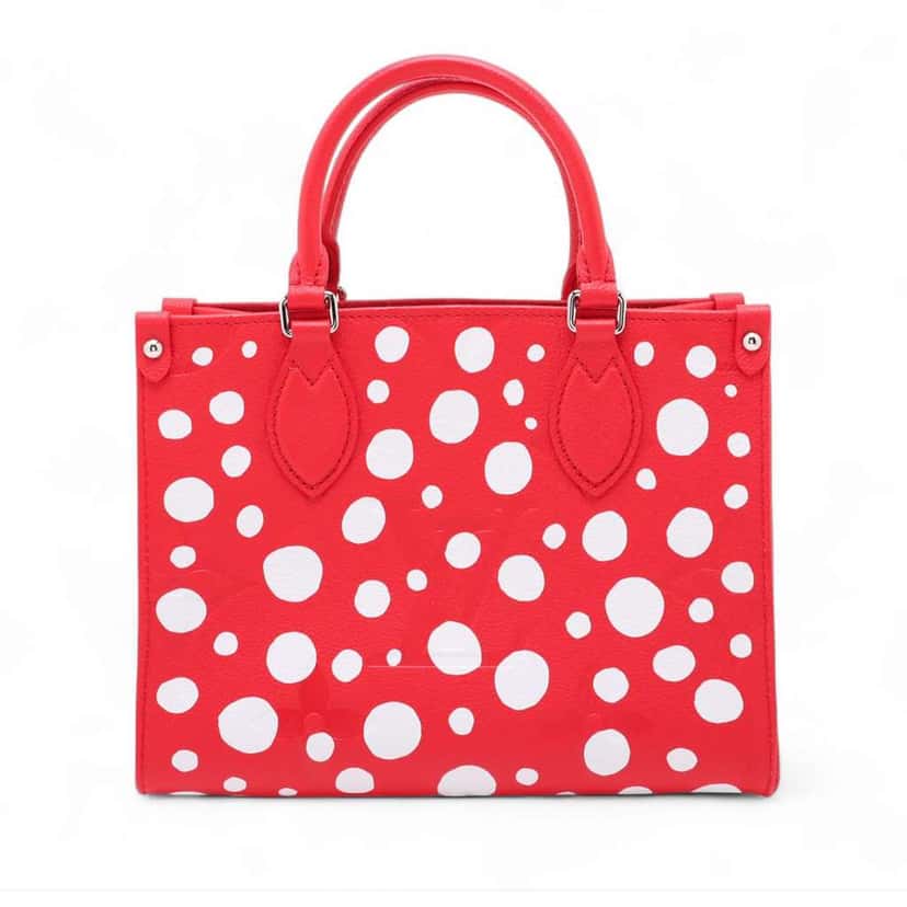 Louis Vuitton Yayoi Kusama Monogram Giant Empreinte OnTheGo PM Red Leather Good condition - Back View