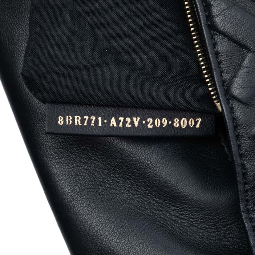 Fendi Large Zucca Embossed Leather Baguette Satchel Black Leather Good condition - Box View