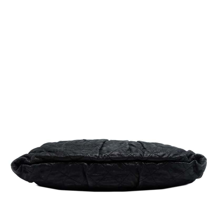 Chanel Iridescent Quilted Calfskin Chic Frame Satchel Black Leather Good condition - Inside View