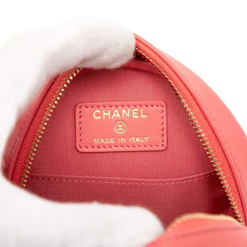 Chanel Sequin Lambskin 19 Round Clutch With Chain Pink Leather Good condition - Box View