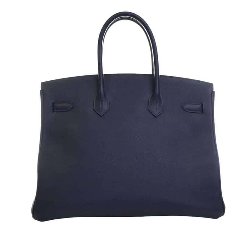 Hermès Epsom Birkin Retourne 35 Blue Leather Good condition - Model View