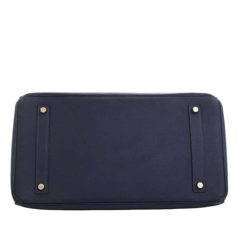 Hermès Epsom Birkin Retourne 35 Blue Leather Good condition - Box View