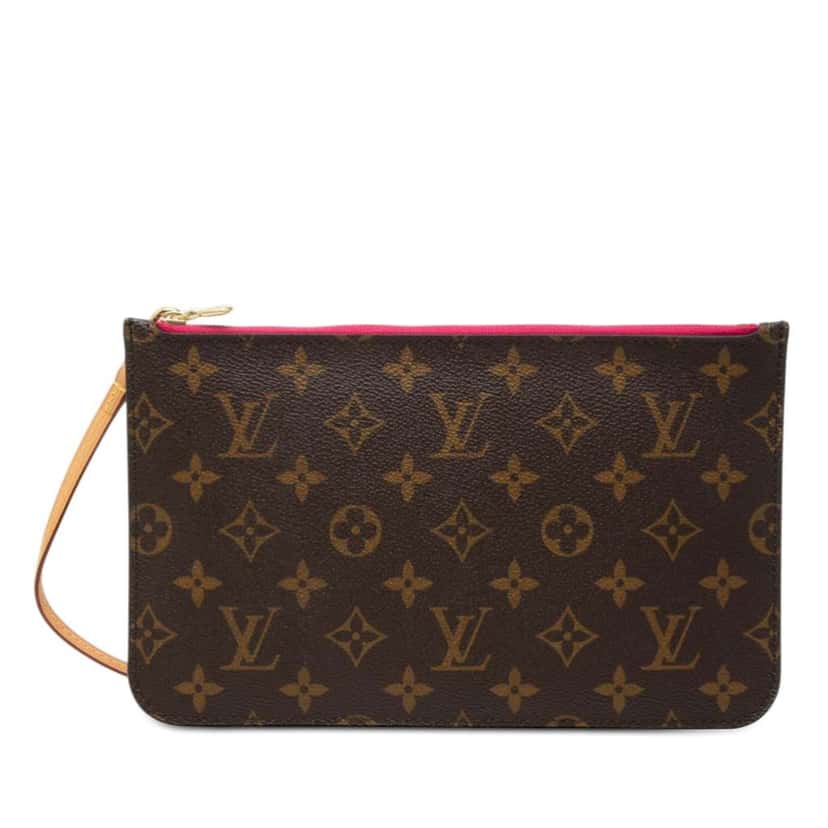 Louis Vuitton Monogram Neverfull MM Pouch Brown Good condition - Front View