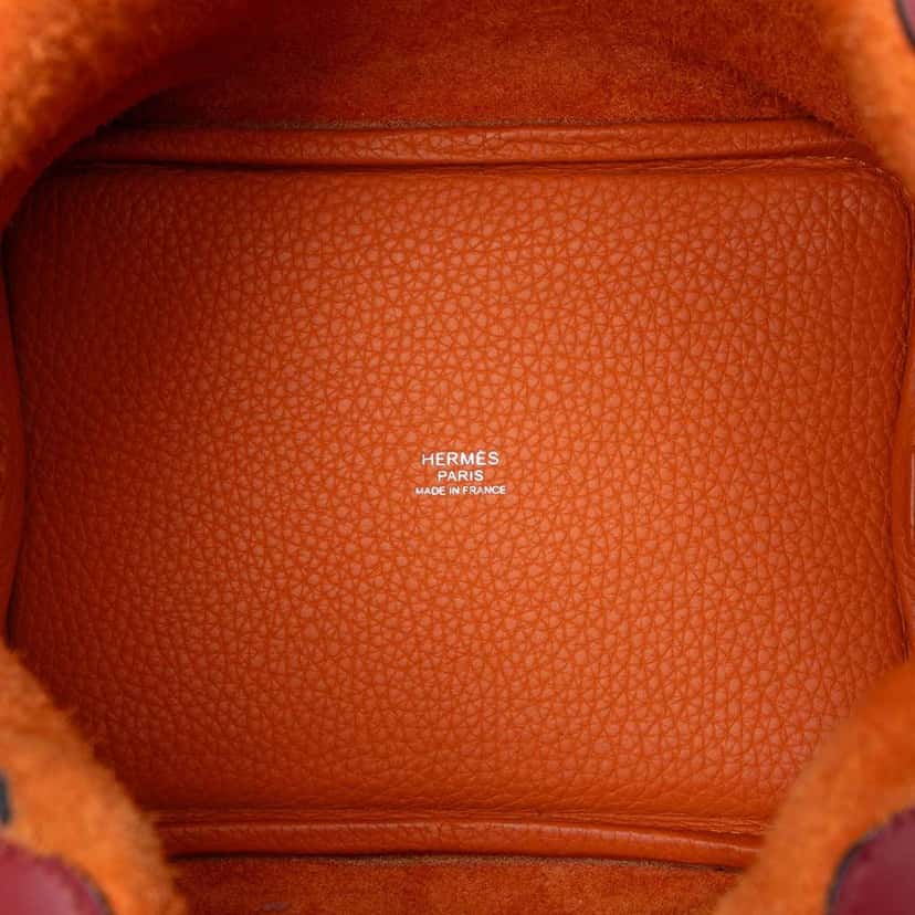 Hermès Bicolor Clemence and Swift Picotin Lock 18 Orange Leather Good condition - Model View