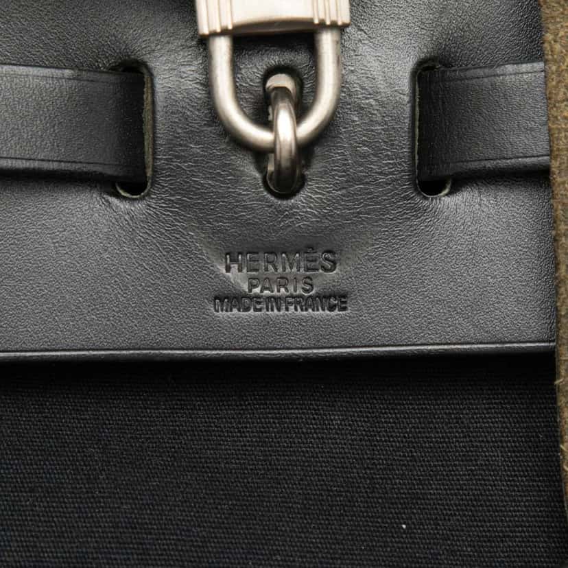 Hermès Toile Herbag GM Backpack Black Canvas Good condition - Box View