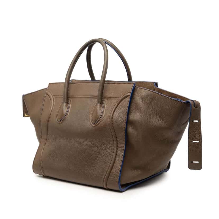 Celine Medium Leather Phantom Luggage Tote Brown Leather Good condition - Back View