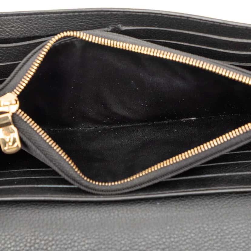 Louis Vuitton Leather LockMe Long Wallet Black Leather Good condition - Model View