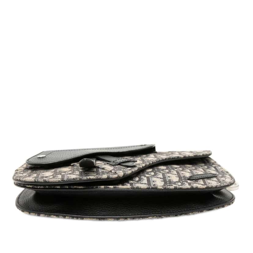 Dior Oblique Canvas Saddle Messenger Bag Blue Canvas Good condition - Inside View