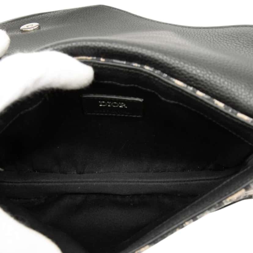 Dior Oblique Canvas Saddle Messenger Bag Blue Canvas Good condition - Model View