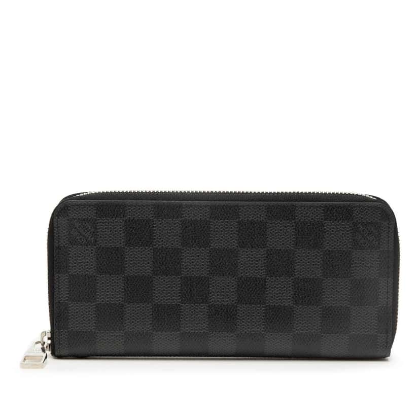 Louis Vuitton Damier Graphite Vertical Zippy Wallet Black Good condition - Front View