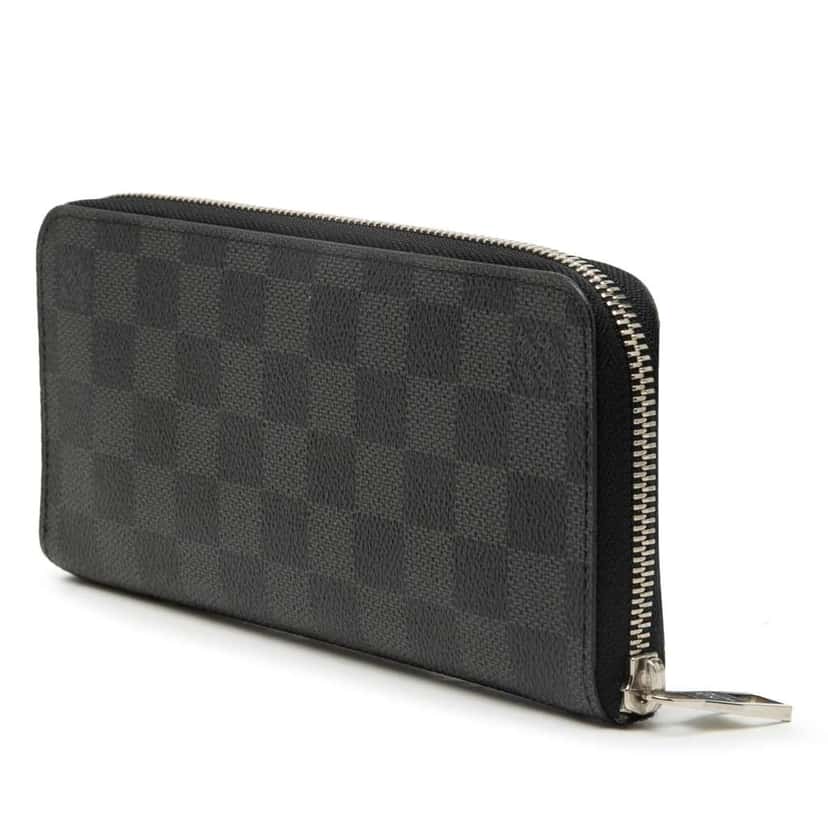 Louis Vuitton Damier Graphite Vertical Zippy Wallet Black Good condition - Back View