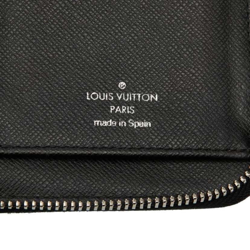 Louis Vuitton Damier Graphite Vertical Zippy Wallet Black Good condition - Box View