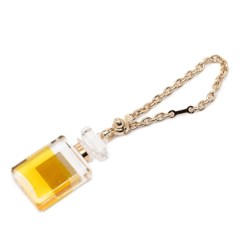 Chanel Resin No 5 Perfume Bottle Bag Charm Gold Good condition - Back View
