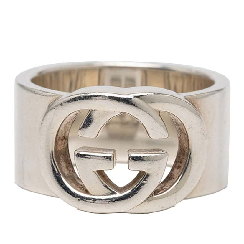 Gucci Sterling Silver Interlocking G Ring Silver Silver Very good condition - Front View