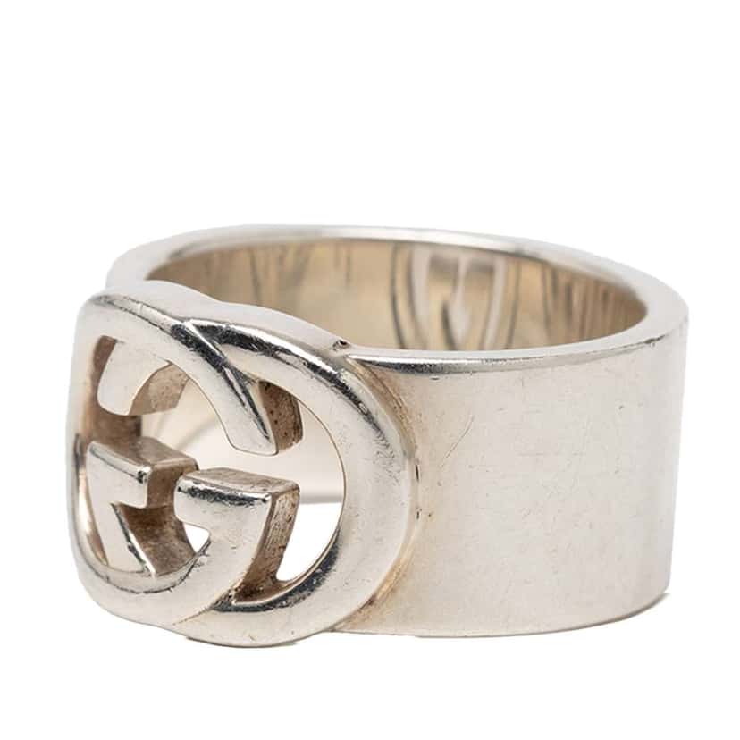 Gucci Sterling Silver Interlocking G Ring Silver Silver Very good condition - Back View