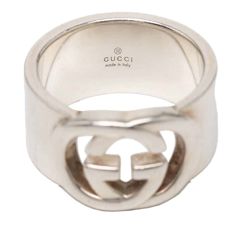 Gucci Sterling Silver Interlocking G Ring Silver Silver Very good condition - Box View