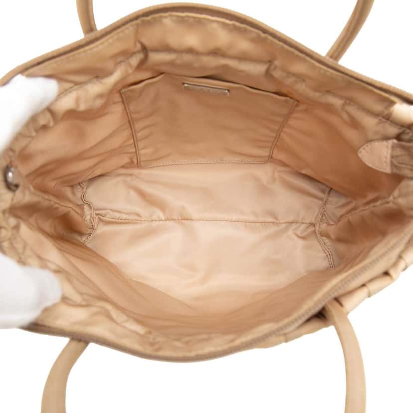 Prada Tessuto Gaufre Satchel Beige Very good condition - Model View