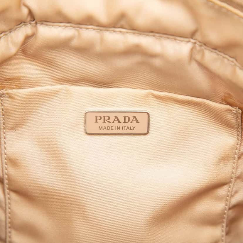 Prada Tessuto Gaufre Satchel Beige Very good condition - Box View