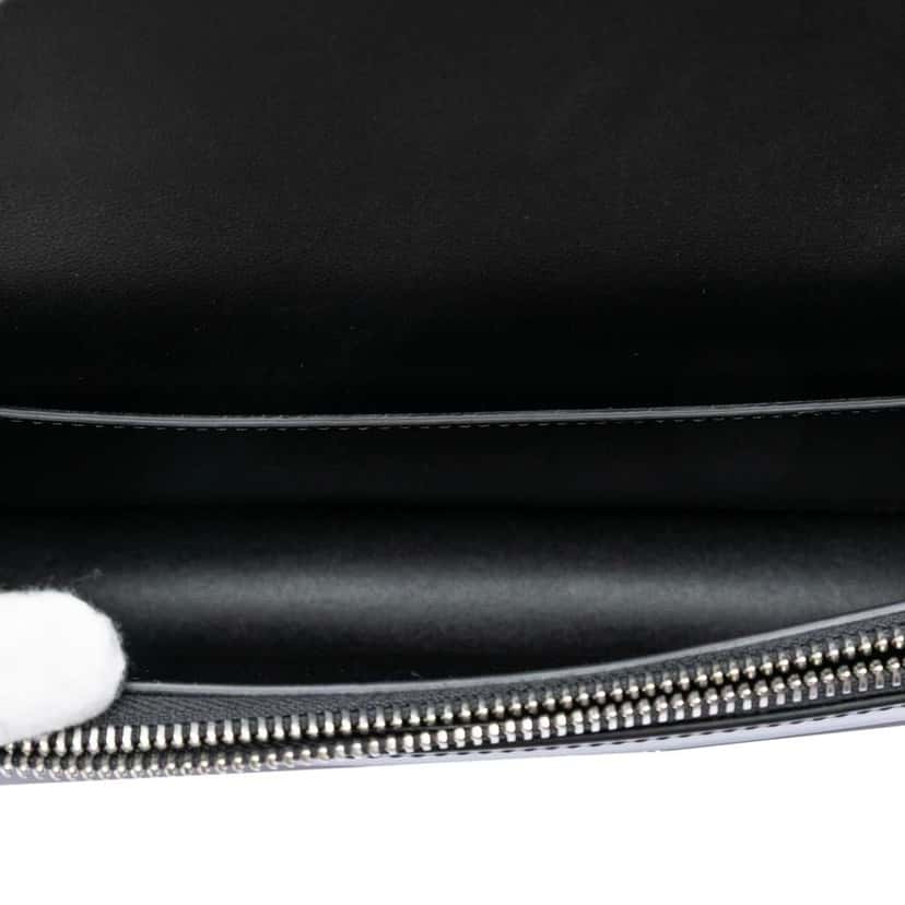 Celine Small Shiny Calfskin Triomphe Cartable Satchel Black Leather Very good condition - Model View