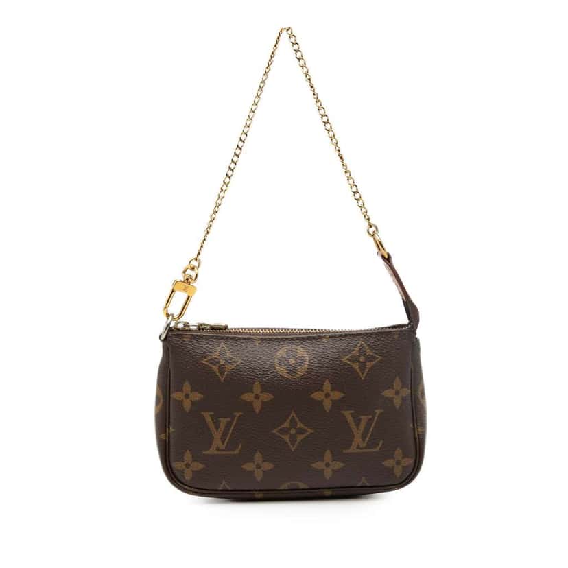 Louis Vuitton Monogram Mini Pochette Accessoires Brown Very good condition - Front View