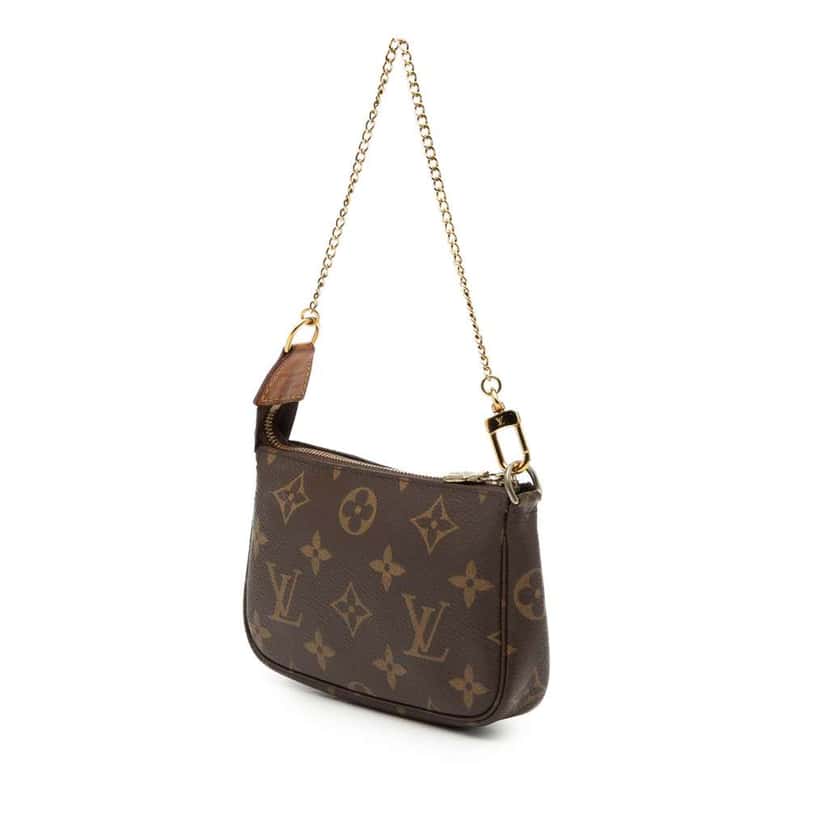 Louis Vuitton Monogram Mini Pochette Accessoires Brown Very good condition - Back View