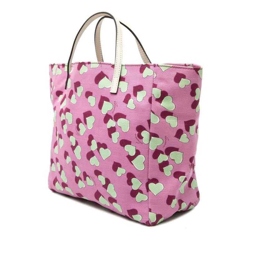 Gucci Kids Canvas Heartbeat Tote Pink Canvas Very good condition - Back View