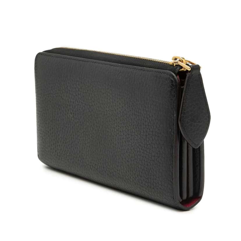 Louis Vuitton Taurillon Comete Zippy Wallet Black Leather Very good condition - Back View