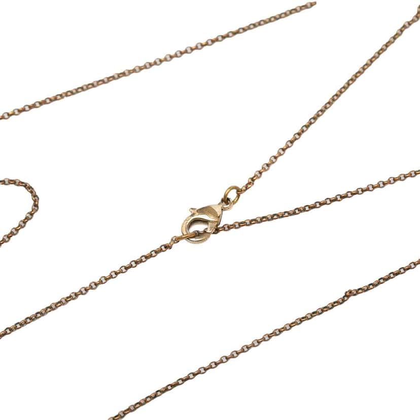 Chanel Gold Plated CC Crystal Pendant Necklace Gold Metal Very good condition - Model View