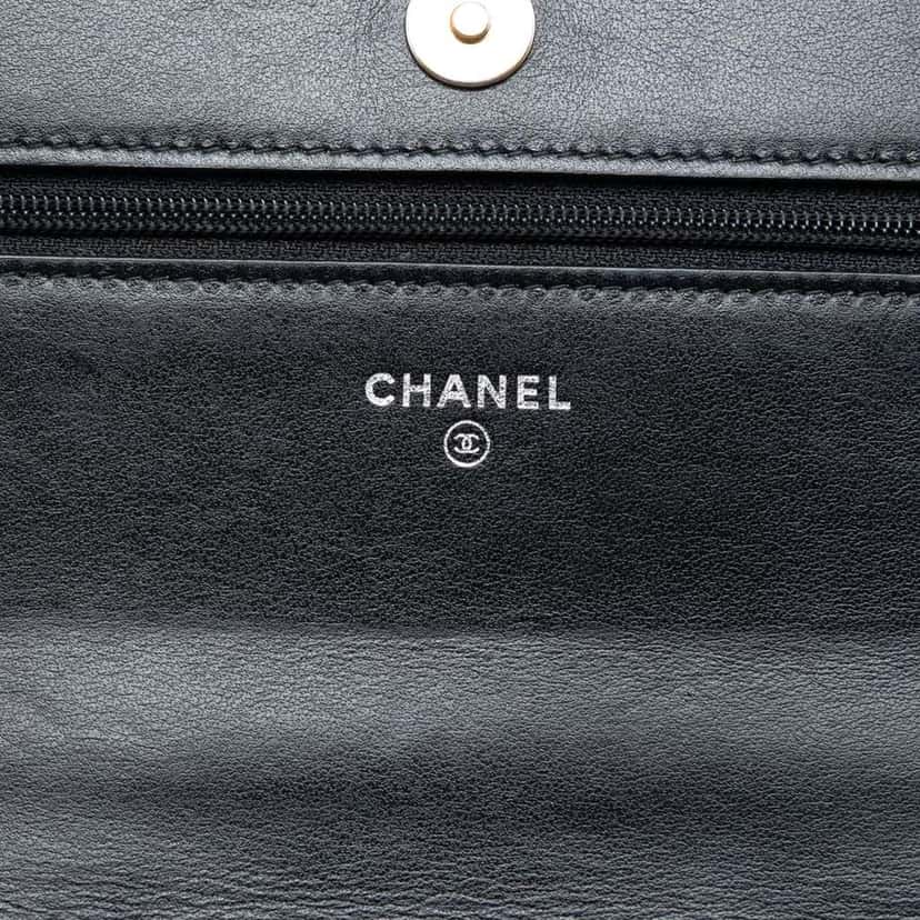Chanel Quilted Aged Calfskin Gabrielle Wallet On Chain Blue Leather Very good condition - Box View