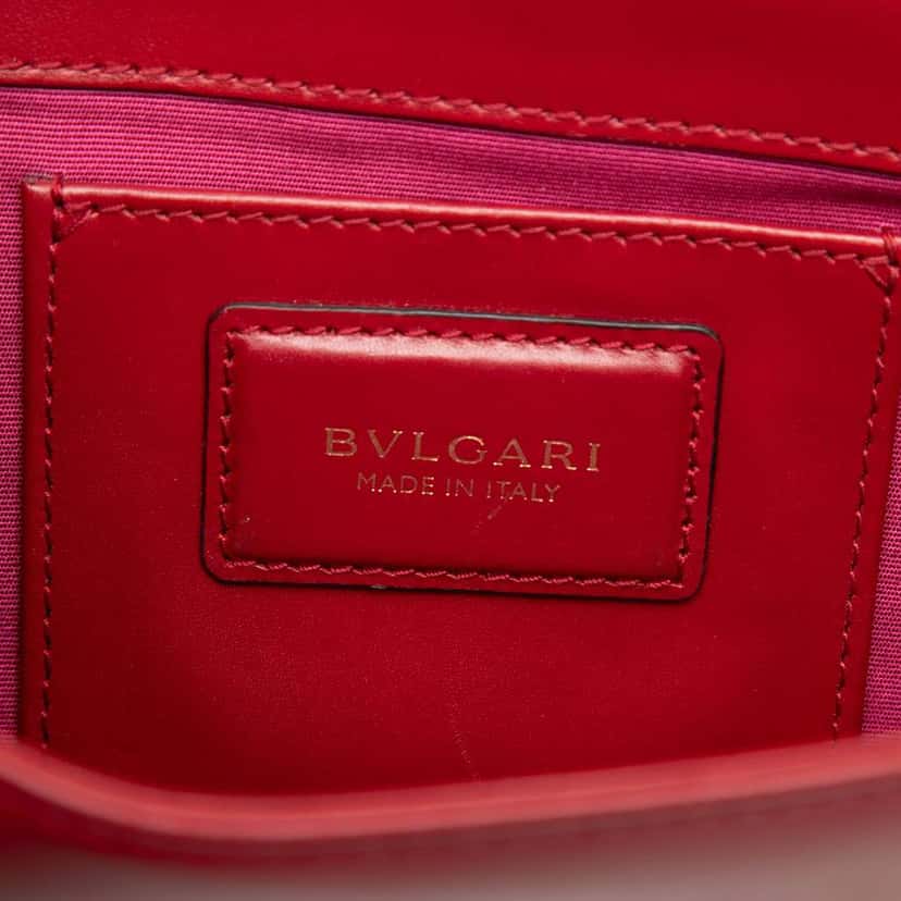 Bvlgari Leather Serpenti Forever Crossbody Red Leather Very good condition - Box View