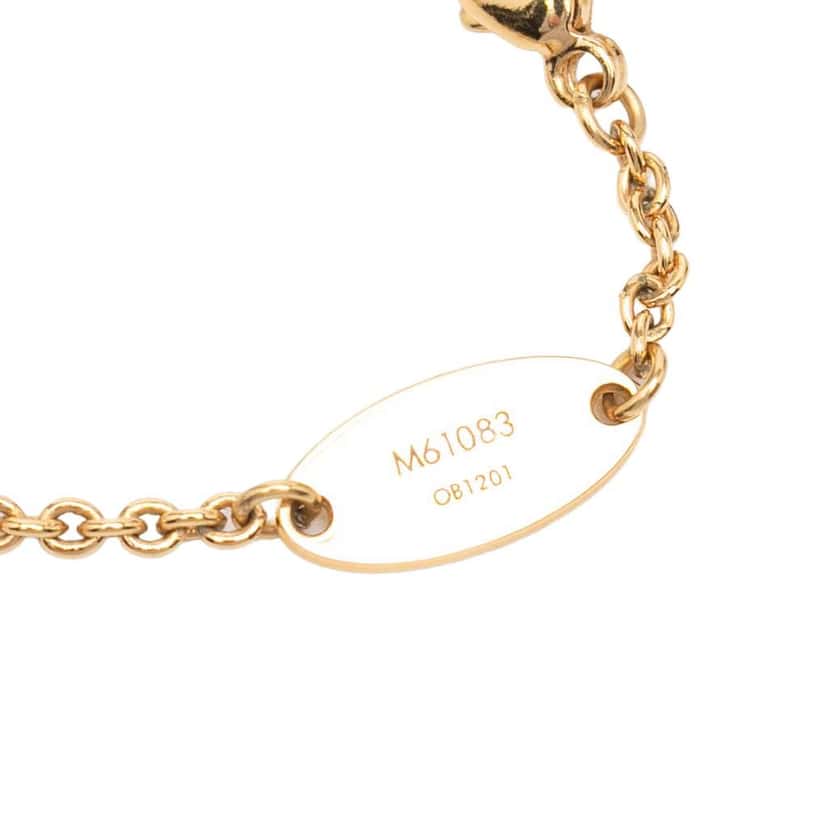 Louis Vuitton Gold Plated Essential V Necklace Gold Metal Very good condition - Inside View