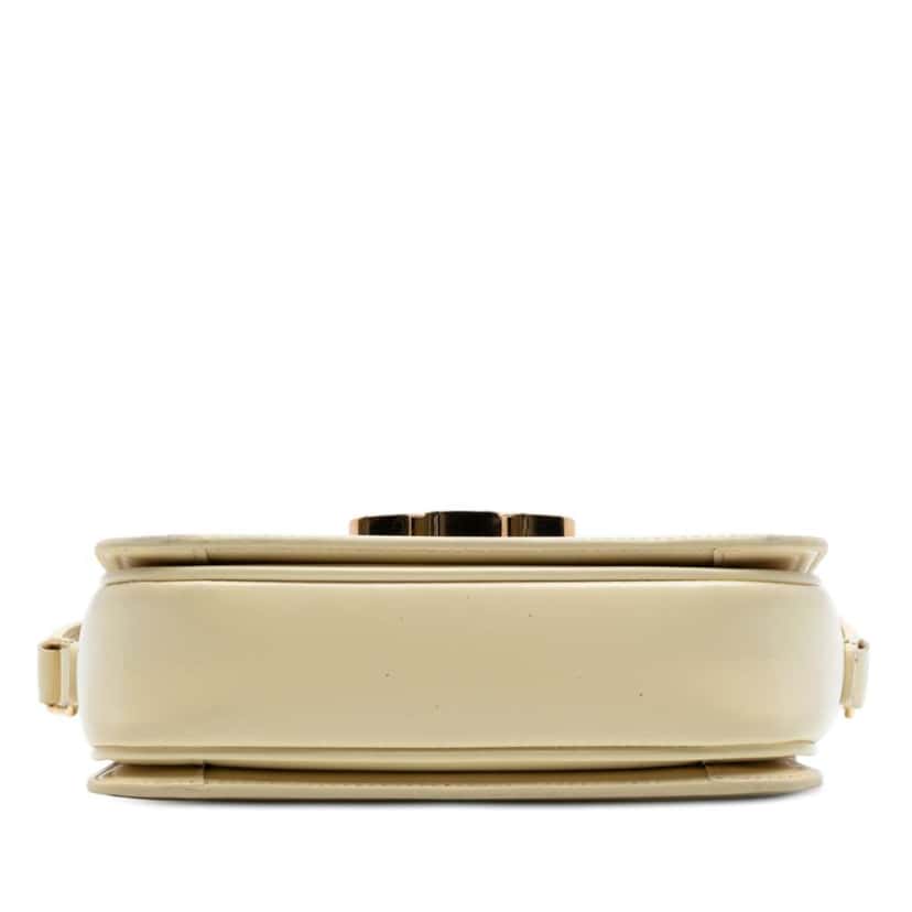 Celine Classique Shiny Calfskin Triomphe Crossbody Beige Leather Very good condition - Inside View