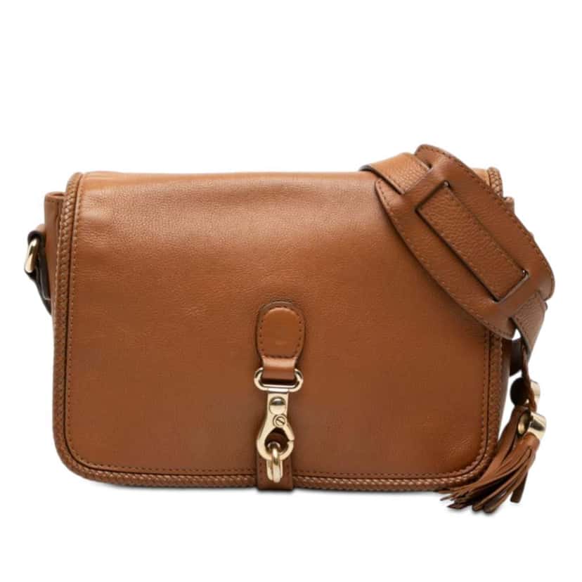 Gucci Leather Marrakech Crossbody Brown Leather Very good condition - Front View