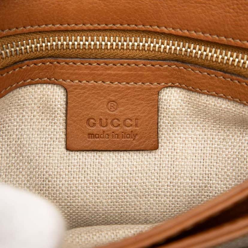 Gucci Leather Marrakech Crossbody Brown Leather Very good condition - Box View