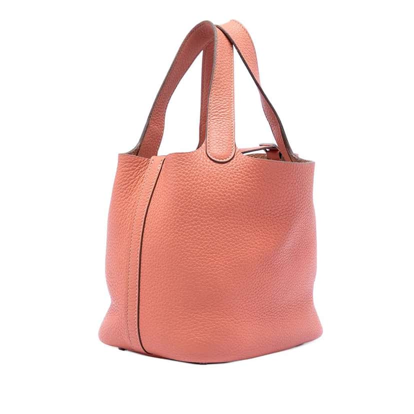 Hermès Clemence Picotin Lock 18 Orange Leather Very good condition - Back View