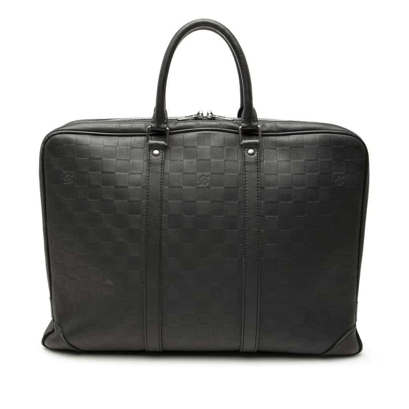 Louis Vuitton Damier Infini Porte-Documents Voyage Black Leather Very good condition - Front View