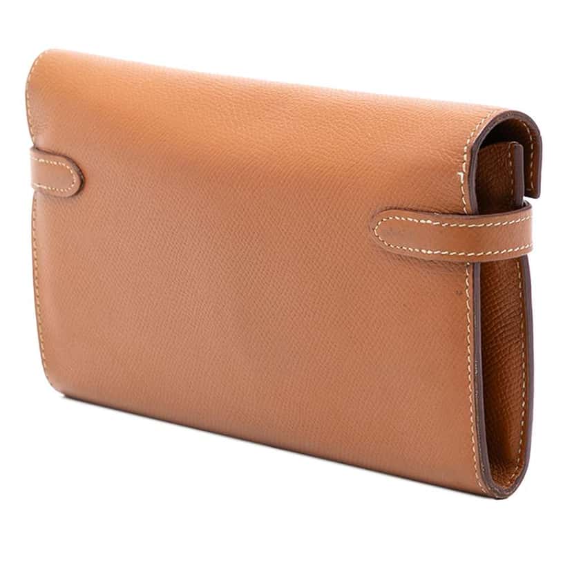 Hermès Epsom Kelly Longue Wallet Brown Leather Very good condition - Back View