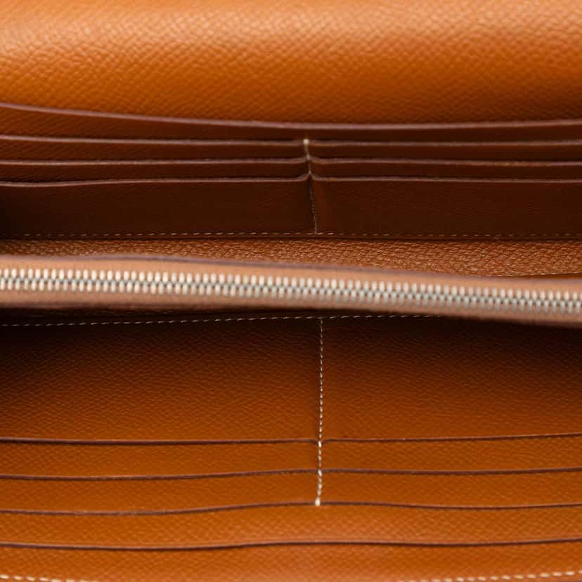 Hermès Epsom Kelly Longue Wallet Brown Leather Very good condition - Model View